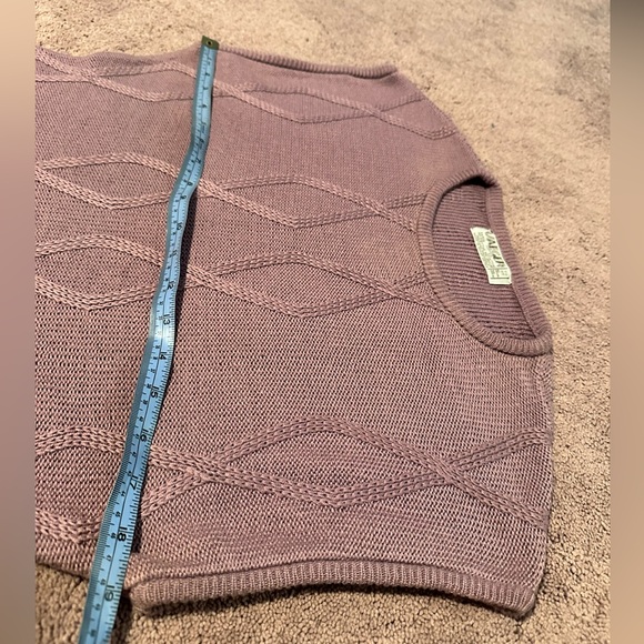 Vintage Jaeger Crew-neck Sweater Vest purple Cotton Blend To Fit /S / 91cm - Picture 5 of 6